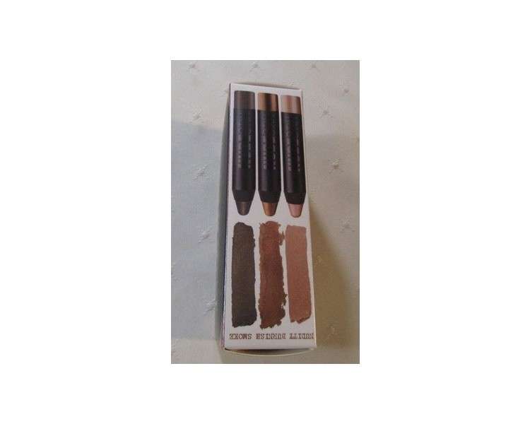 Nudestix Metallicas for Eyes Burnish, Nudity & Smoke with Sharpener and Case - Pack of 3