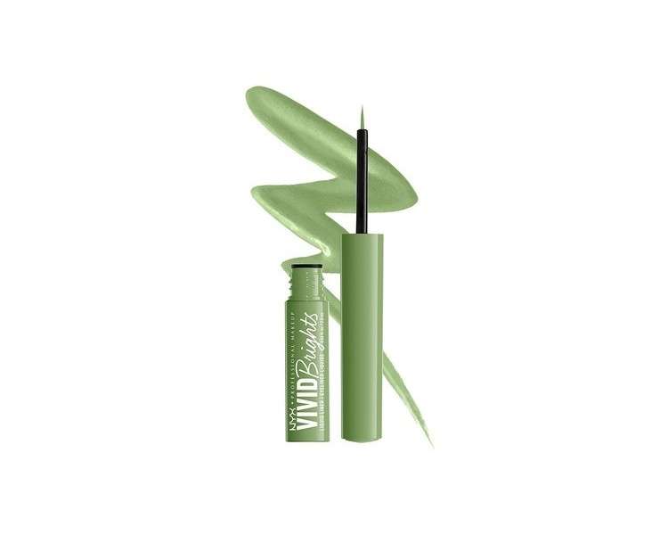 NYX Professional Makeup Vivid Brights Liquid Liner Smear-Resistant Eyeliner Ghosted Green 02