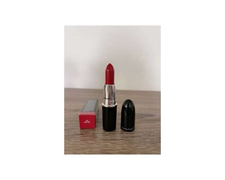 MAC Lustreglass Sheer-Shine Lipstick Lady Bug 510 Warm Medium-Dark Red