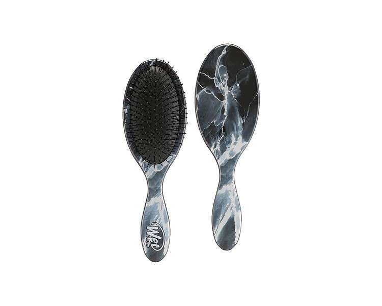 WetBrush Original Detangler Hair Brush with Ultra Soft Intelliflex Bristles Metallic Marble Collection Onyx Onyx Marble