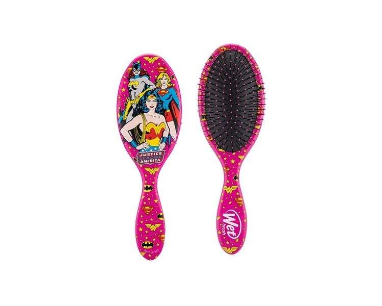 WetBrush Original Detangler Ultra Soft Intelliflex Bristles DC Comics Range - Justice League Wonderwoman Batgirl Supergirl - For All Hair Types