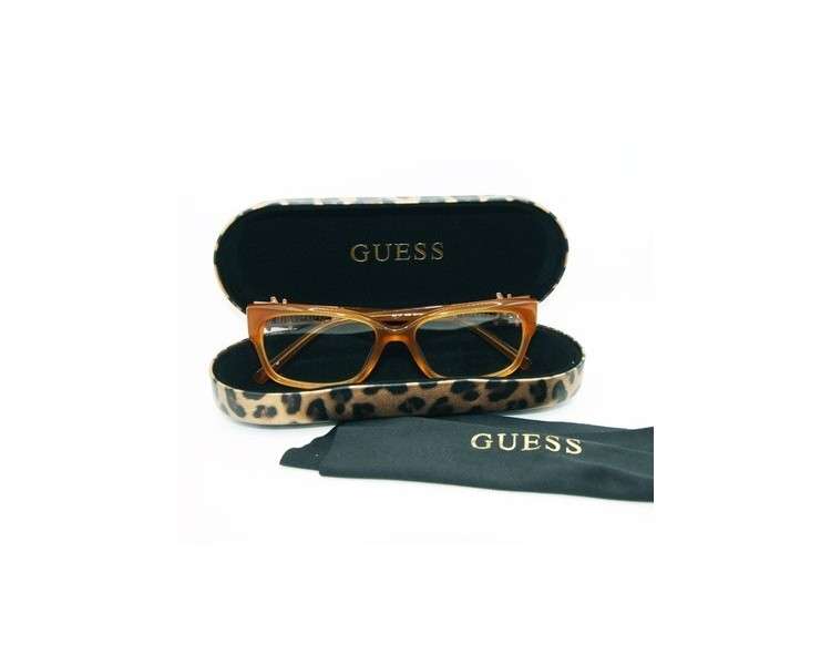 Authentic Guess by Marciano GM137 A15 Amber Clear 52-16-135 Eyeglasses