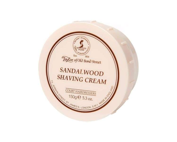 Taylor of Old Bond Street Sandalwood Shaving Cream Bowl 150g