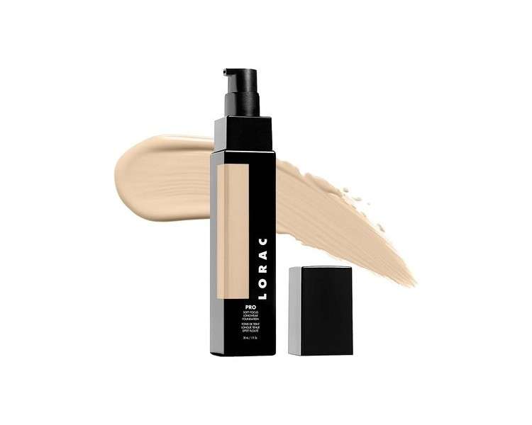 LORAC PRO Foundation Makeup Medium to Full Coverage with Vitamin C Fragrance Free and Vegan Shade 1