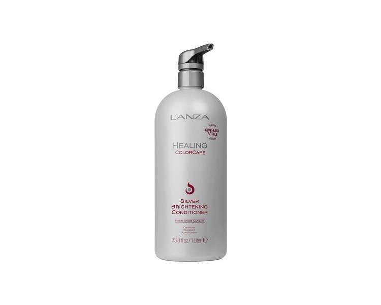 L'ANZA Healing ColorCare Silver Brightening Conditioner for Silver Gray White Blonde & Highlighted Hair 33.8 Fl Oz