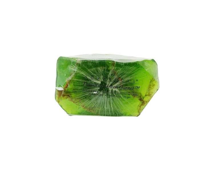 TS Pink Green Garnet SoapRocks 6oz Gemstone Soap