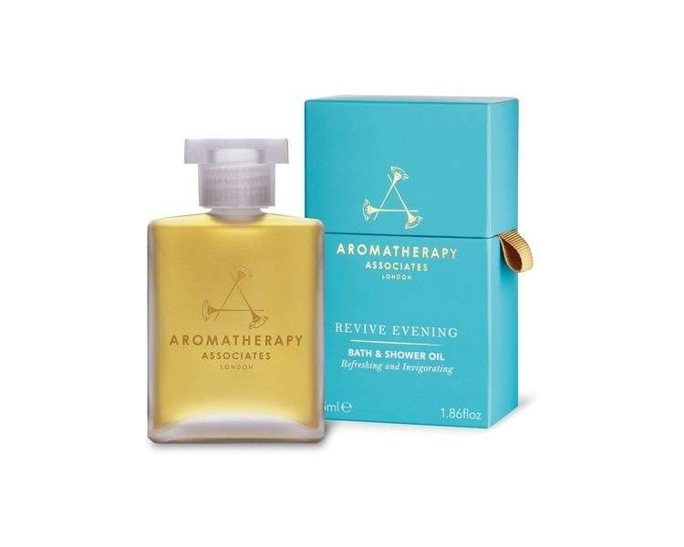 Aromatherapy Associates Revive Evening Bath and Shower Oil 55ml - Essential Oil Cleanser with Ylang-Ylang, Patchouli, and Sandalwood