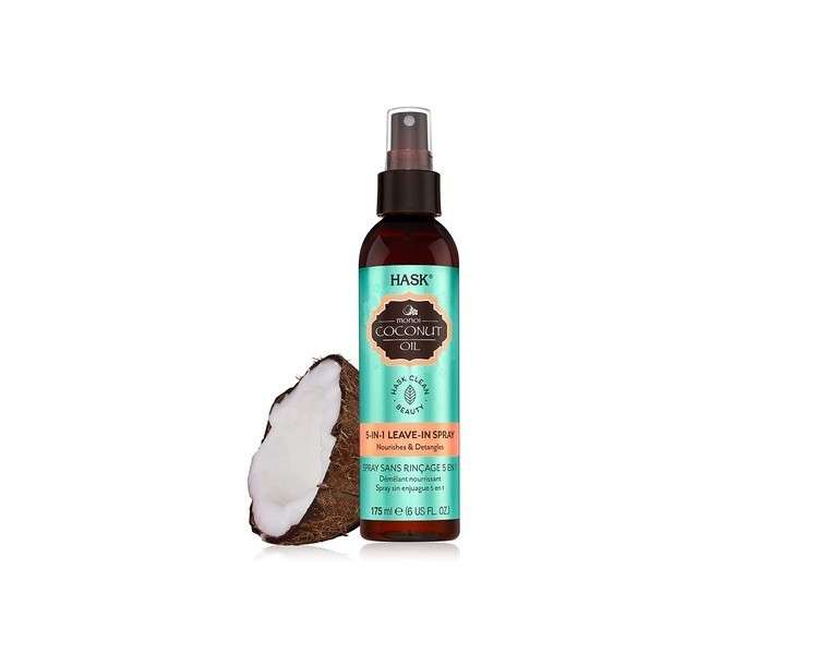 HASK Nourishing Coconut Monoi 5-in-1 Leave In Conditioner Spray for All Hair Types 6 fl oz