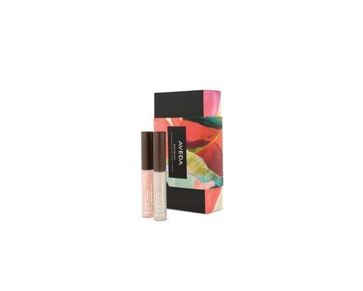 Aveda Feed My Lips Shimmer Lip Gloss Duo Limited Edition Rose Gold and Silver