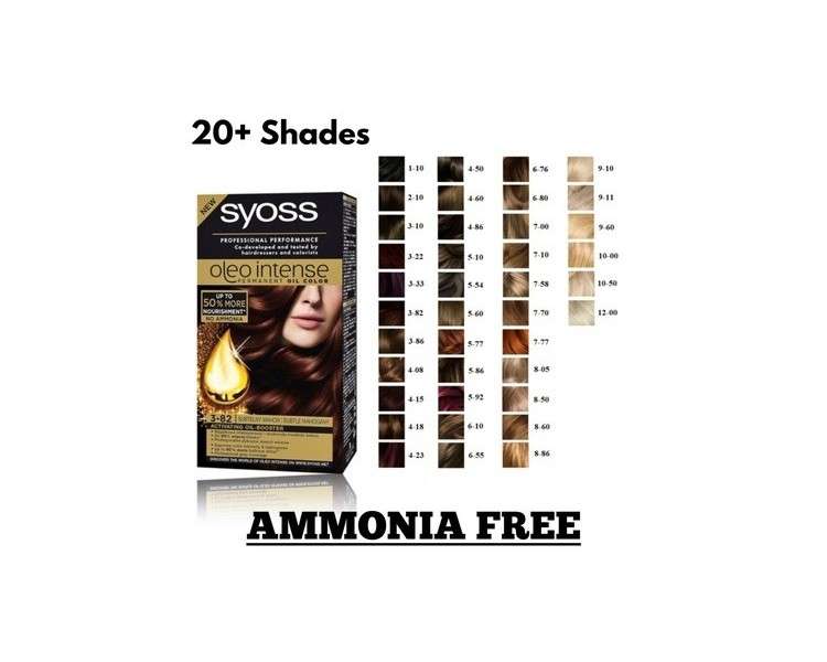 SYOSS Oleo Intense Permanent Hair Oil Color Professional Performance No Ammonia