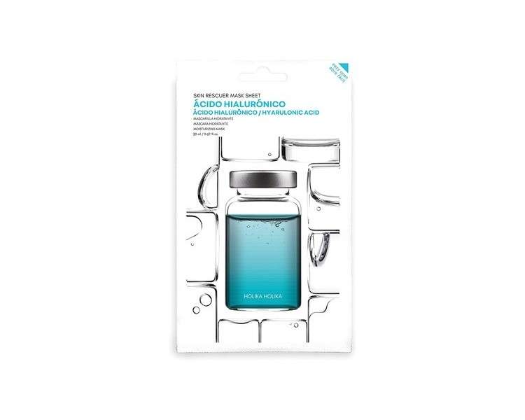 Skin Rescue Facial Mask Sheet with Hyaluronic Acid and Euroslot Es