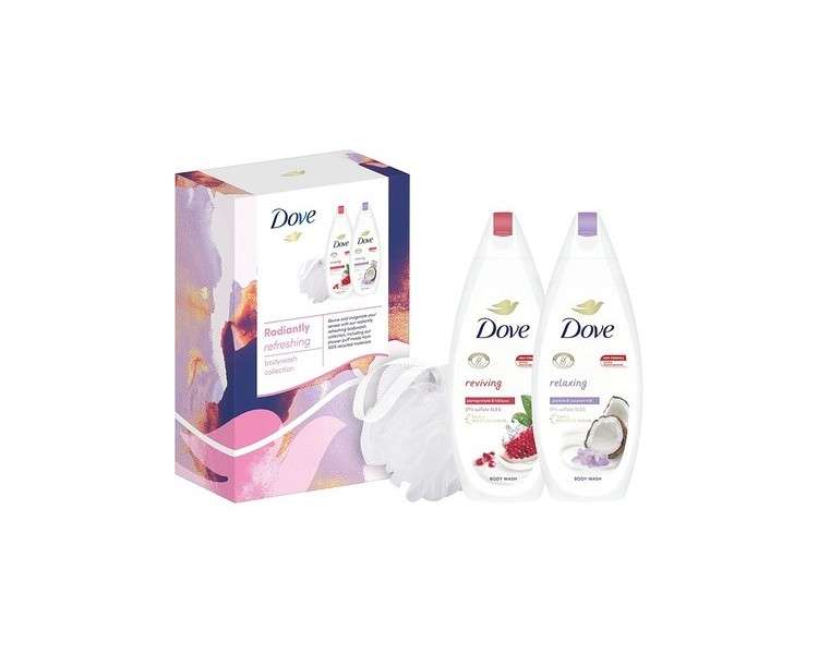 Dove Radiantly Refreshing Body Wash Collection 2pcs Gift Set