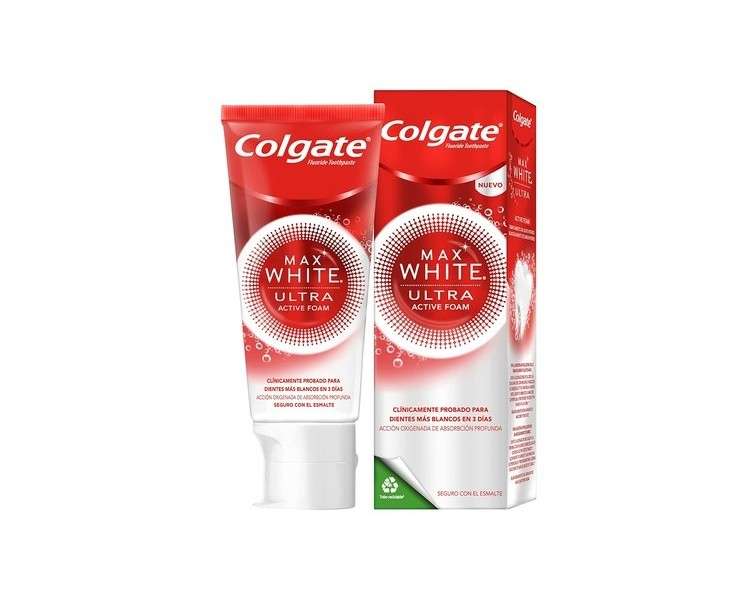 Colgate Max White Ultra Active Foam Whitening Toothpaste 50ml