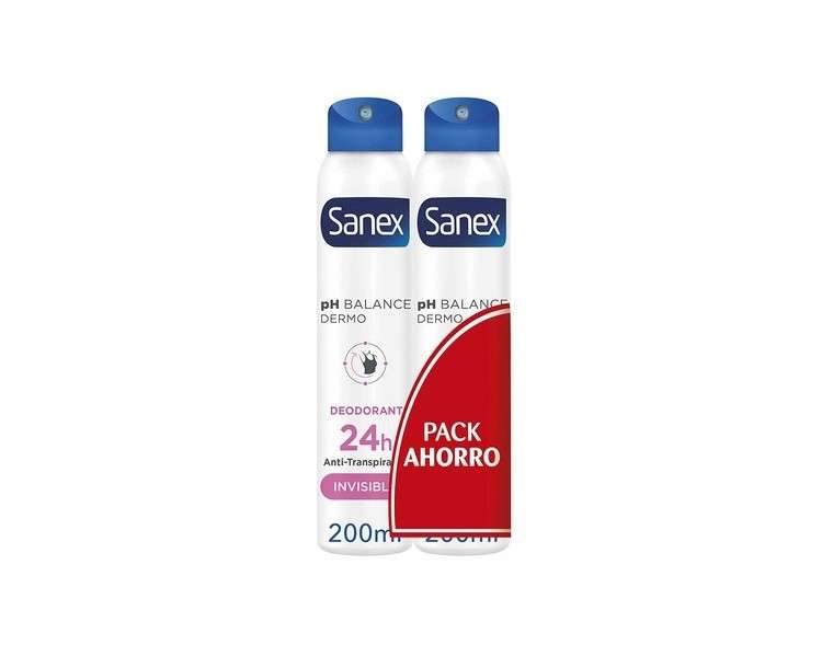 Sanex Dermo Invisible Deodorant Spray 200ml - Pack of 2