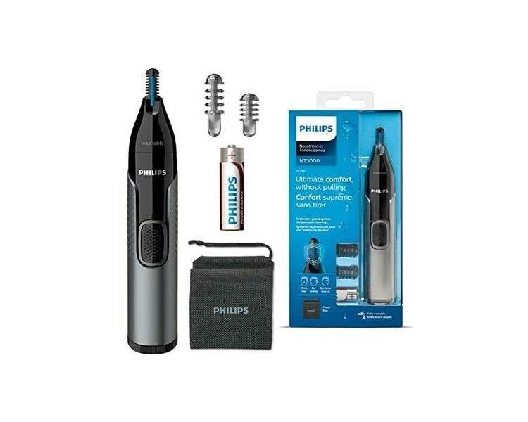 Philips Nose Ear & Eyebrow Trimmer Series 3000 Waterproof & Cordless