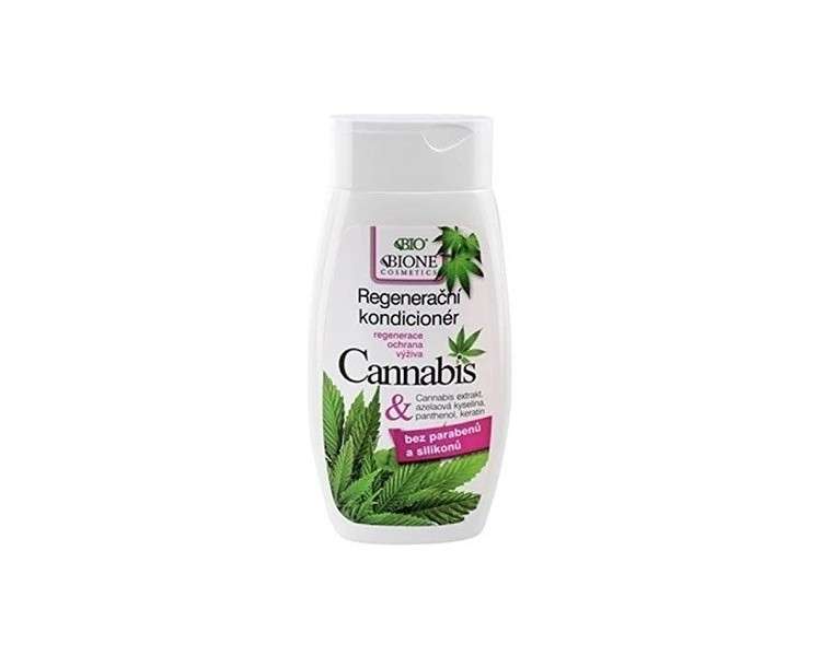 Bione 100% Organic/Vegan Regenerating Hair Conditioner with Cannabis Extracts, Panthenol, Keratin, and Caffeine - 1 Bottle
