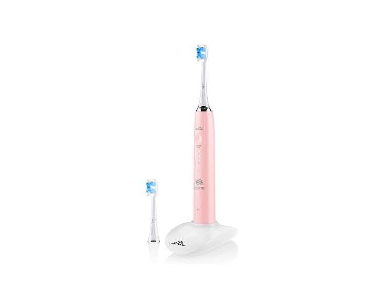 ETA Sonetic Electric Sonic Toothbrush with 3 Cleaning Programs and Extremely Long Lifespan Pink