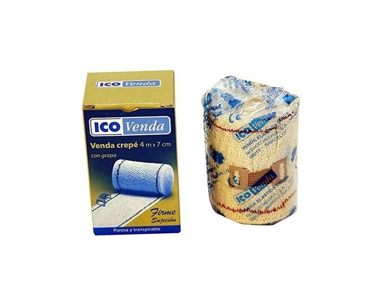 Venda Crepe Elastic Bandage 4m x 10cm