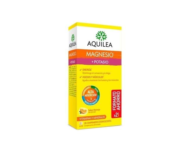 Uriach Consumer Healthcare Aquilea Magnesio+ Potasio Effervescent Tablets 28 Tablets