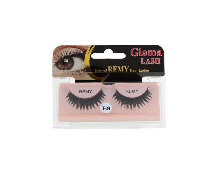 Glama Lash Natural Remy Hair Lash T34 LB