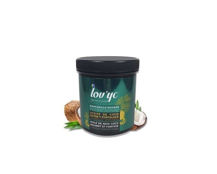 Lov'yc Professional Hair Mask with Coconut Oil for Nourishing and Repairing Damaged Hair 23.7 fl oz