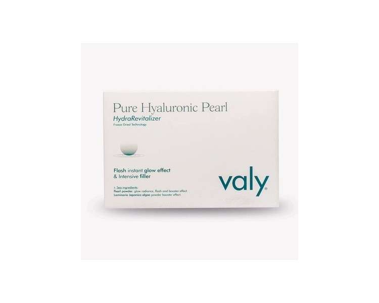 Valy Cosmetics Pure Hyaluronic Pearl with Flash Effect Glow and Filler 90% Hyaluronic Acid - Full Treatment 10 Applications