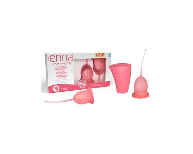 Enna Cycle Easy Menstrual Cup Size L with 2 Baskets, Sterilizer, and Transport Box