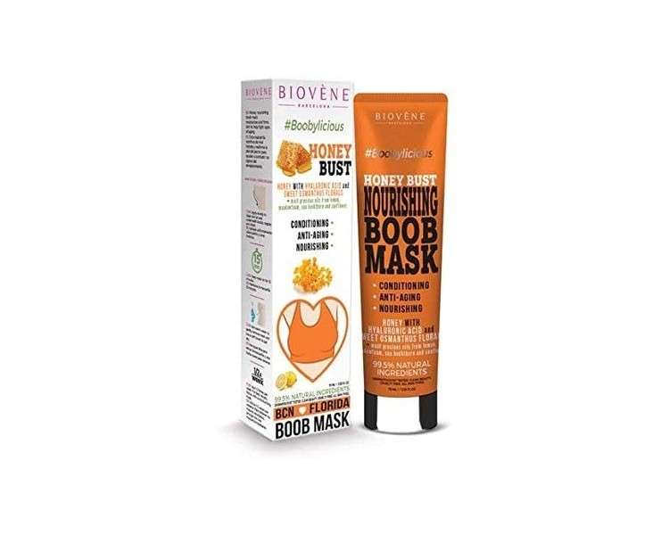 Biovène Honey Bust Boob Mask with Honey, Hyaluronic Acid and Sweet Osmanthus Florals 75ml