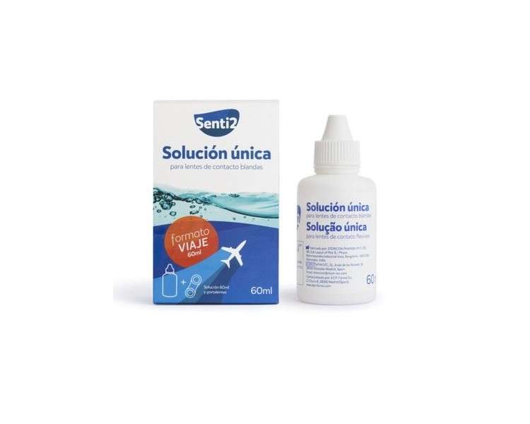 Hygiene Senti2 Unisex Solution with Hyaluronic Acid and Contact Lens Case 60ml