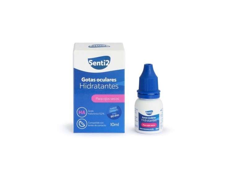 Brillen Senti2 Unisex Moisturizing Eye Drops 0.2HA 10ml