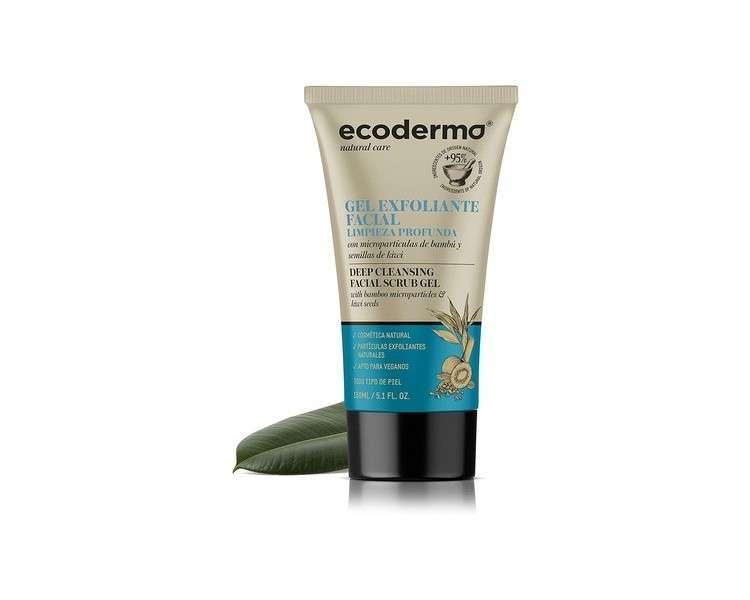 Ecoderma Exfoliating Gel 150ml - Eliminates Dead Skin Cells, Dirt and Excess Sebum