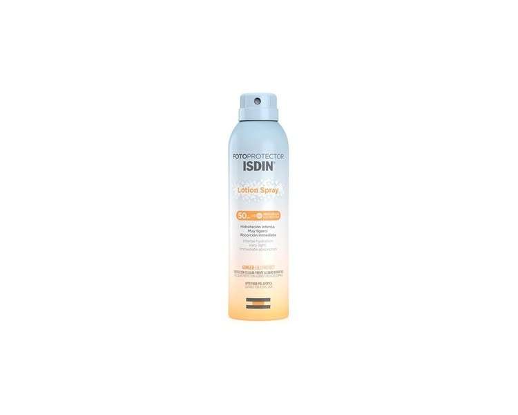 ISDIN Fotoprotector Lotion Spray LSF50 250ml - Moisturizing Protection for Normal to Dry Skin