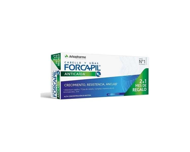 Arkopharma Forcapil Anticaída Pack 3 Months, Crecimiento, Resistência Y Anclaje
