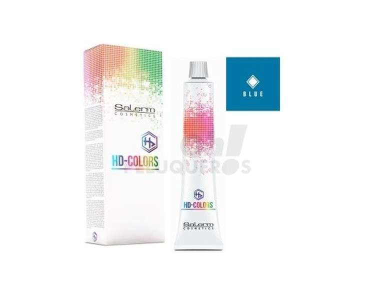 Salerm Cosmetics HD Colors Fantasy Semi Permanent Cream Hair Color 153ml 5.4oz Blue