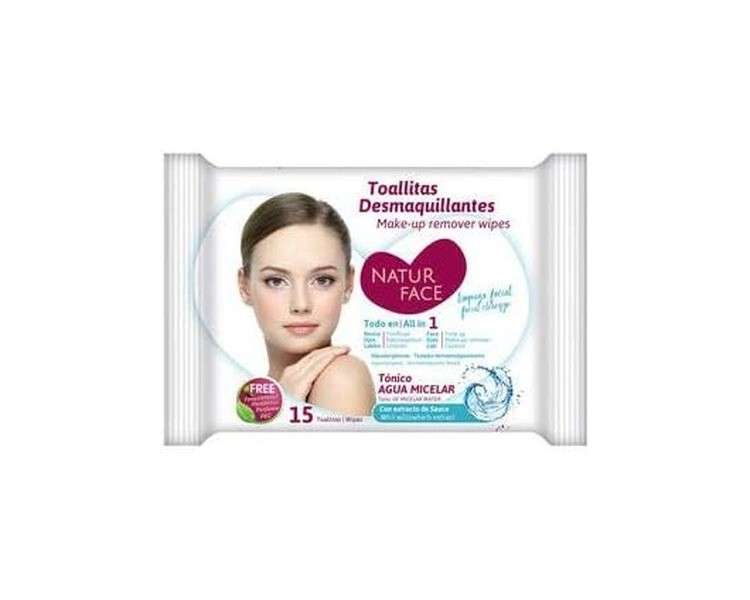 NATUR FACE Makeup Remover Wipes 15 Wipes