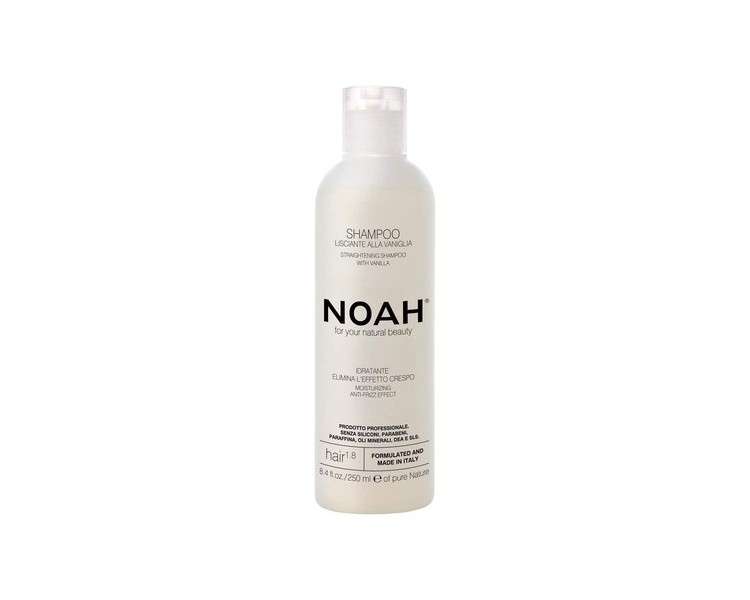 NOAH 1.8 Straightening Shampoo with Vanilla 250ml - Formulated and Made in Italy - Cruelty Free Nickel Tested