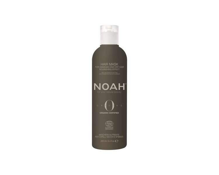 NOAH Origins COSMOS ORGANIC Hair Mask for Damaged and Dry Hair 250ml - Made in Italy - Cruelty Free Nickel Tested
