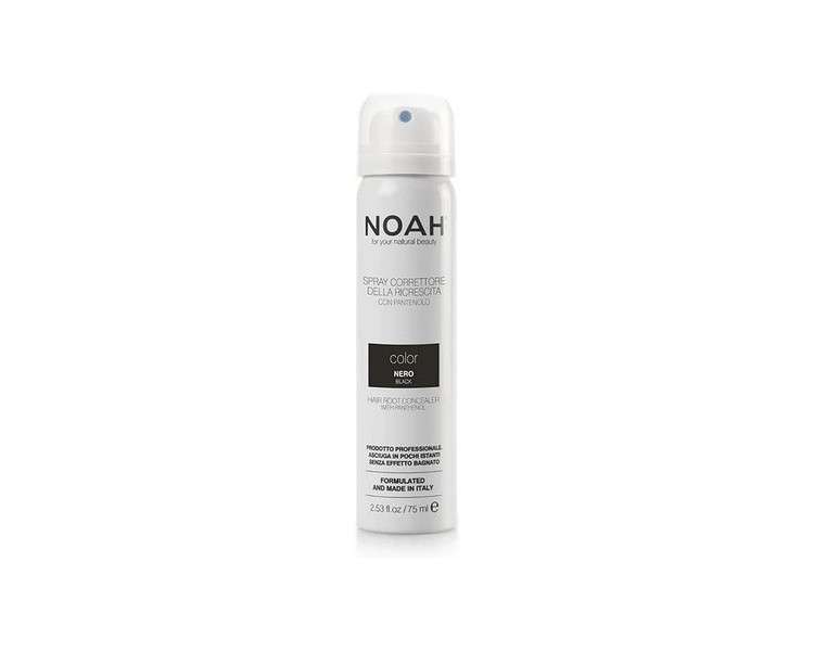 NOAH Hair Root Concealer with Vitamin B5 Black 75ml - Made in Italy - Cruelty Free, No SLS or Parabens - Nickel Tested