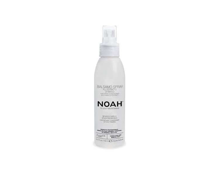 NOAH 2.5 Hair Biphasic Conditioner Spray 150ml - Formulated and Made in Italy - Cruelty Free, No SLS or Parabens - Nickel Tested