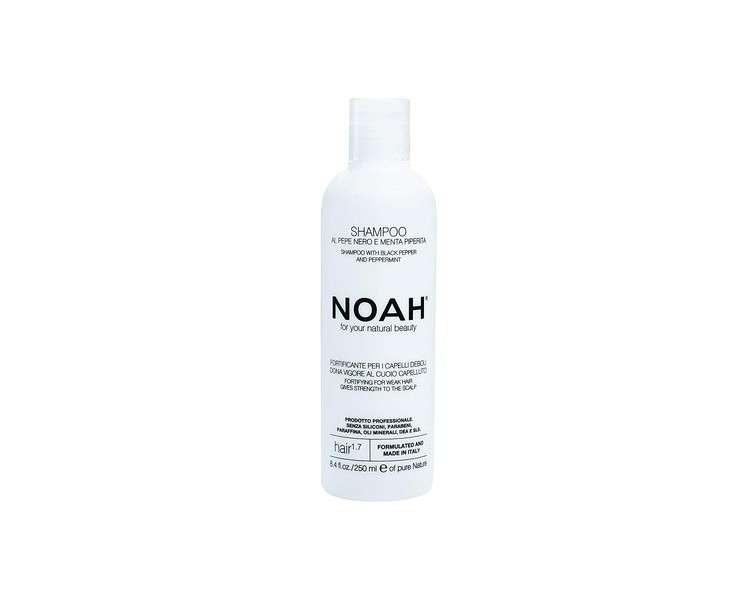 Noah 1.7 Shampoo for Weak Hair with Black Pepper and Peppermint 250ml