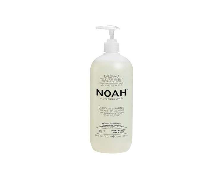 NOAH 2.1 Nourishing Conditioner with Mango and Rice Proteins 1000ml - Made in Italy - Cruelty Free Nickel Tested