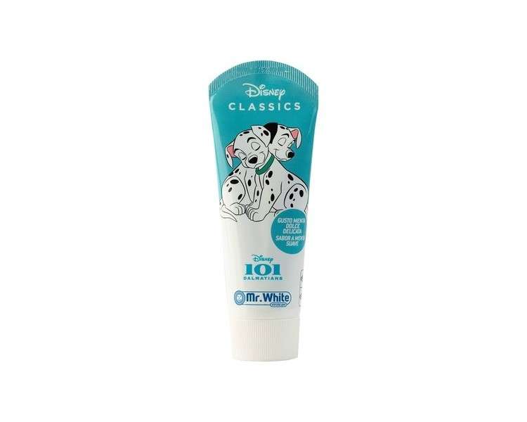 Mr. White 101 Dalmatians Children's Toothpaste with Fluoride 75ml Simply Mint Flavor - Suitable from 3+ Years