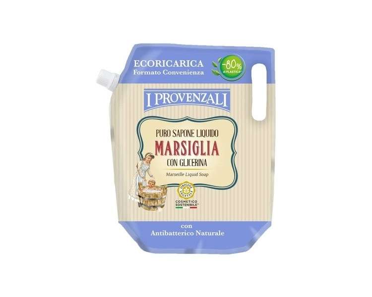 I Provenzali Pure Marseille Liquid Soap with Glycerin 750ml Refill Pack