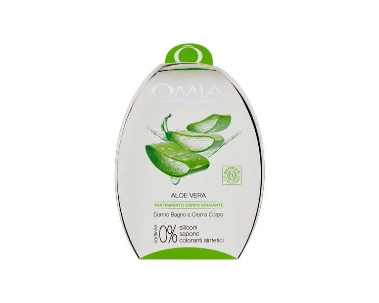 Omia Aloe Vera Body Set with Body Wash and Cream - Nutrient and Moisturizing - Ideal for Oily and Combination Skin - Dermatologically Tested