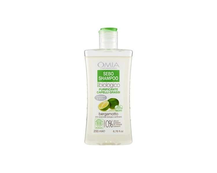 Omia Therapy Sebo Eco Bio-Shampoo with Bergamot for Oily and Brittle Hair with Seborrheic Dermatitis 200ml