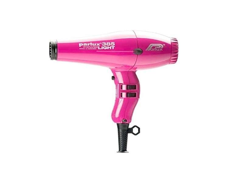 Parlux Light 385 Fuchsia Hair Dryer in Black