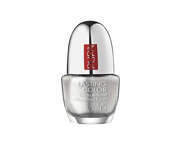 Pupa Lasting Nail Polish Color No.801 Pearl Silver