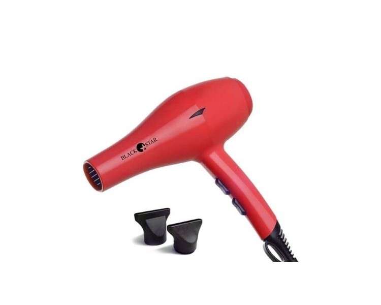 Black Star Turbo Piuma Phon Professional Hair Dryer 1700W Red