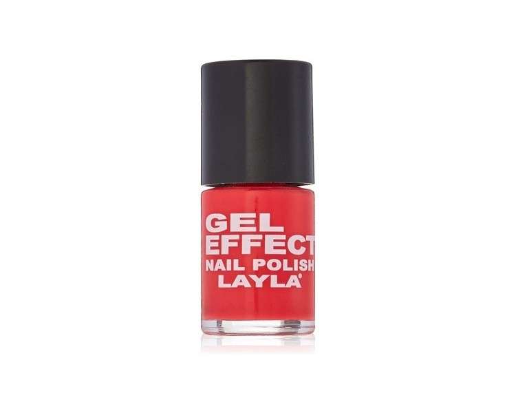 Layla Cosmetics Milano Gel Effect Nail Polish Coral Red 10ml