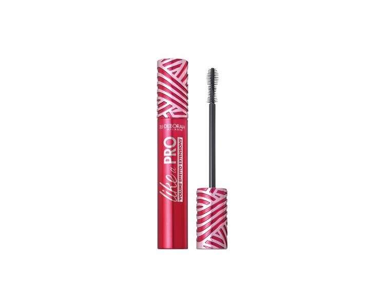 DEBORAH Milano Like a Pro Mascara Extra Volume and Infinite Length for Defined and Multiplied Lashes Extension Effect 12ml